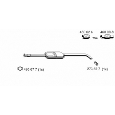 530019 ERNST Средний глушитель выхлопных газов