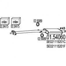 01.54060 MTS Средний глушитель выхлопных газов