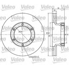 187026 VALEO Тормозной диск