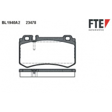 BL1940A2 FTE Комплект тормозных колодок, дисковый тормоз