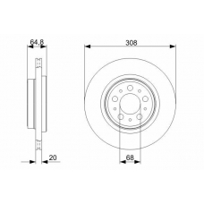 0 986 479 320 BOSCH Тормозной диск