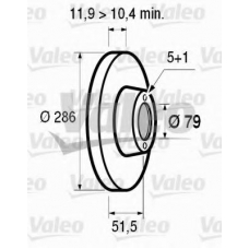 186274 VALEO Тормозной диск