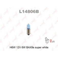 L14806B LYNX L14806b лампа накаливания h6w 12v 6w bax9s super white