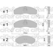 822-714-0 CIFAM Комплект тормозных колодок, дисковый тормоз