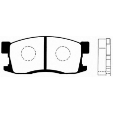 J PA-416AF JAPANPARTS Комплект тормозных колодок, дисковый тормоз