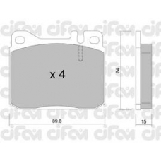 822-011-0 CIFAM Комплект тормозных колодок, дисковый тормоз