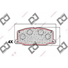 BP1560 DJ PARTS Комплект тормозных колодок, дисковый тормоз