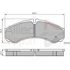 ADB0931 COMLINE Комплект тормозных колодок, дисковый тормоз