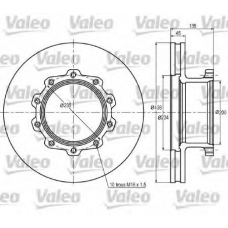 187015 VALEO Тормозной диск