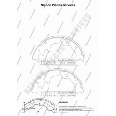 M350A33 NPS Комплект тормозных колодок