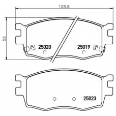 P 30 069 BREMBO Комплект тормозных колодок, дисковый тормоз