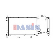 080540N AKS DASIS Радиатор, охлаждение двигателя