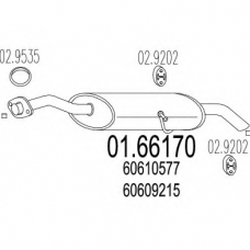 01.66170 MTS Глушитель выхлопных газов конечный