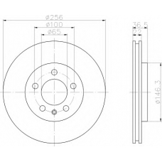 8DD 355 105-361 HELLA Тормозной диск