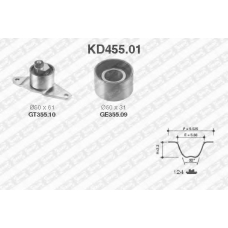 KD455.01 SNR Комплект ремня грм