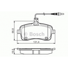 0 986 495 091 BOSCH Комплект тормозных колодок, дисковый тормоз