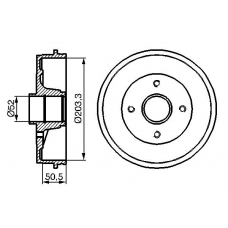 0 986 477 122 BOSCH Тормозной барабан