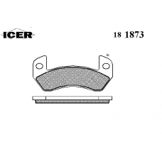 181873 ICER Комплект тормозных колодок, дисковый тормоз