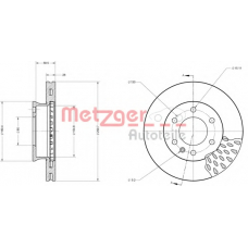 6110151 METZGER Тормозной диск