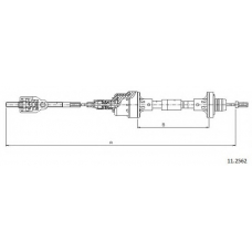 11.2562 CABOR Трос, управление сцеплением