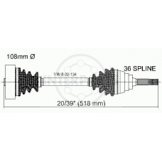 VW-8-20-134 InterParts Приводной вал