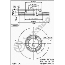 09.5017.10 BREMBO Тормозной диск