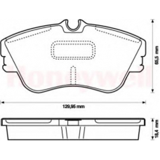 573050B BENDIX Комплект тормозных колодок, дисковый тормоз