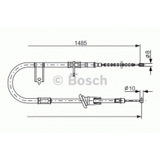 1 987 477 614 BOSCH Трос, стояночная тормозная система