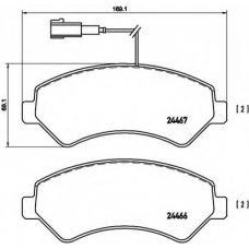 P 23 136 BREMBO Комплект тормозных колодок, дисковый тормоз