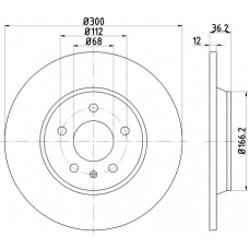 8DD 355 122-011 HELLA Тормозной диск