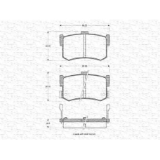 363702161012 MAGNETI MARELLI Комплект тормозных колодок, дисковый тормоз