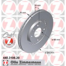 440.3106.20 ZIMMERMANN Тормозной диск