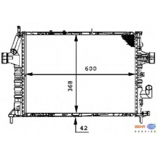 8MK 376 712-601 HELLA Радиатор, охлаждение двигателя