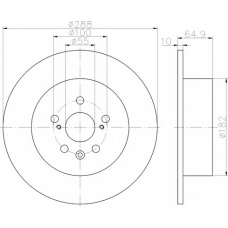 8DD 355 111-701 HELLA Тормозной диск