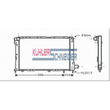 1707501 KUHLER SCHNEIDER Радиатор, охлаждение двигател