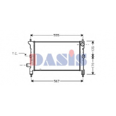 020190N AKS DASIS Радиатор, охлаждение двигателя