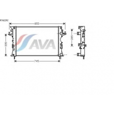 RTA2292 AVA Радиатор, охлаждение двигателя