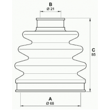 SJK7143.00 OPEN PARTS Комплект пылника, приводной вал