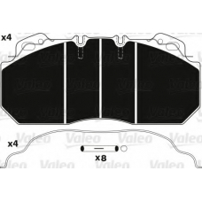 882225 VALEO Комплект тормозных колодок, дисковый тормоз