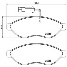 P 23 144 BREMBO Комплект тормозных колодок, дисковый тормоз