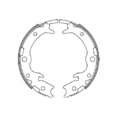2726650 NK Комплект тормозных колодок, стояночная тормозная с