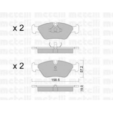 22-0091-0 METELLI Комплект тормозных колодок, дисковый тормоз