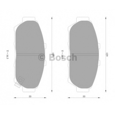 0 986 AB2 279 BOSCH Комплект тормозных колодок, дисковый тормоз