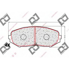 BP1861 DJ PARTS Комплект тормозных колодок, дисковый тормоз