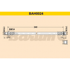 BAH0024 BARUM Тормозной шланг