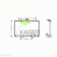 31-0696 KAGER Радиатор, охлаждение двигателя