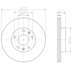 8DD 355 108-901 HELLA PAGID Тормозной диск