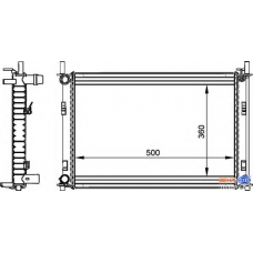 8MK 376 764-301 HELLA Радиатор, охлаждение двигателя