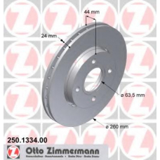 250.1334.00 ZIMMERMANN Тормозной диск