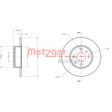 6110204 METZGER Тормозной диск